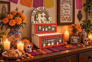 Wooden Ofrenda for Día de Muertos