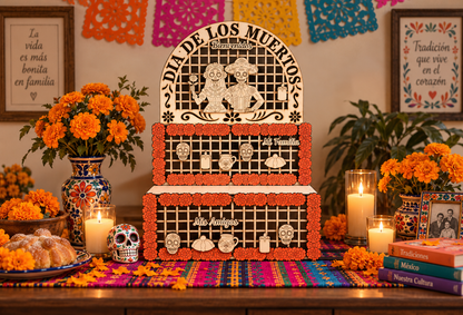 Wooden Ofrenda for Día de Muertos